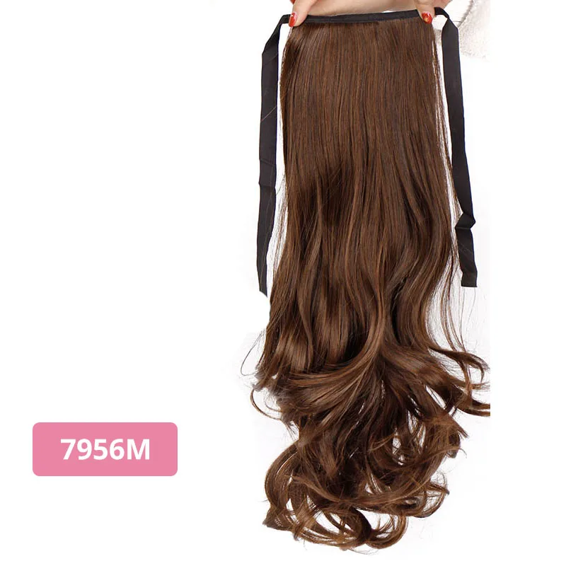 7656M Doris beauty 22 дюйма накладной хвост шнурок длинный прямой зажим накладные волосы синтетические волосы для наращивания женские термостойкие - Цвет: 7656M