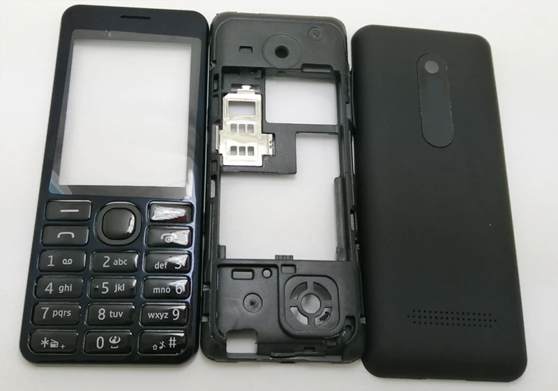 Новинка чехол с полной крышкой корпуса и клавиатурой для Nokia 206 белый черный