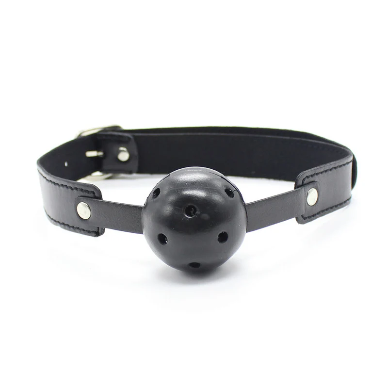 Кожа PU черные заклепки БДСМ Связывание набор Пара Секс аксессуары кляп наручники