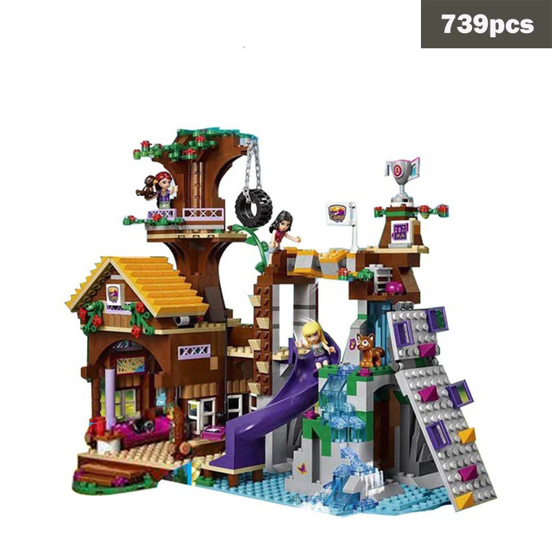 

Emma Mia Friends Adventure Camp Tree House 41122 Building Brocks Figures Educational toys