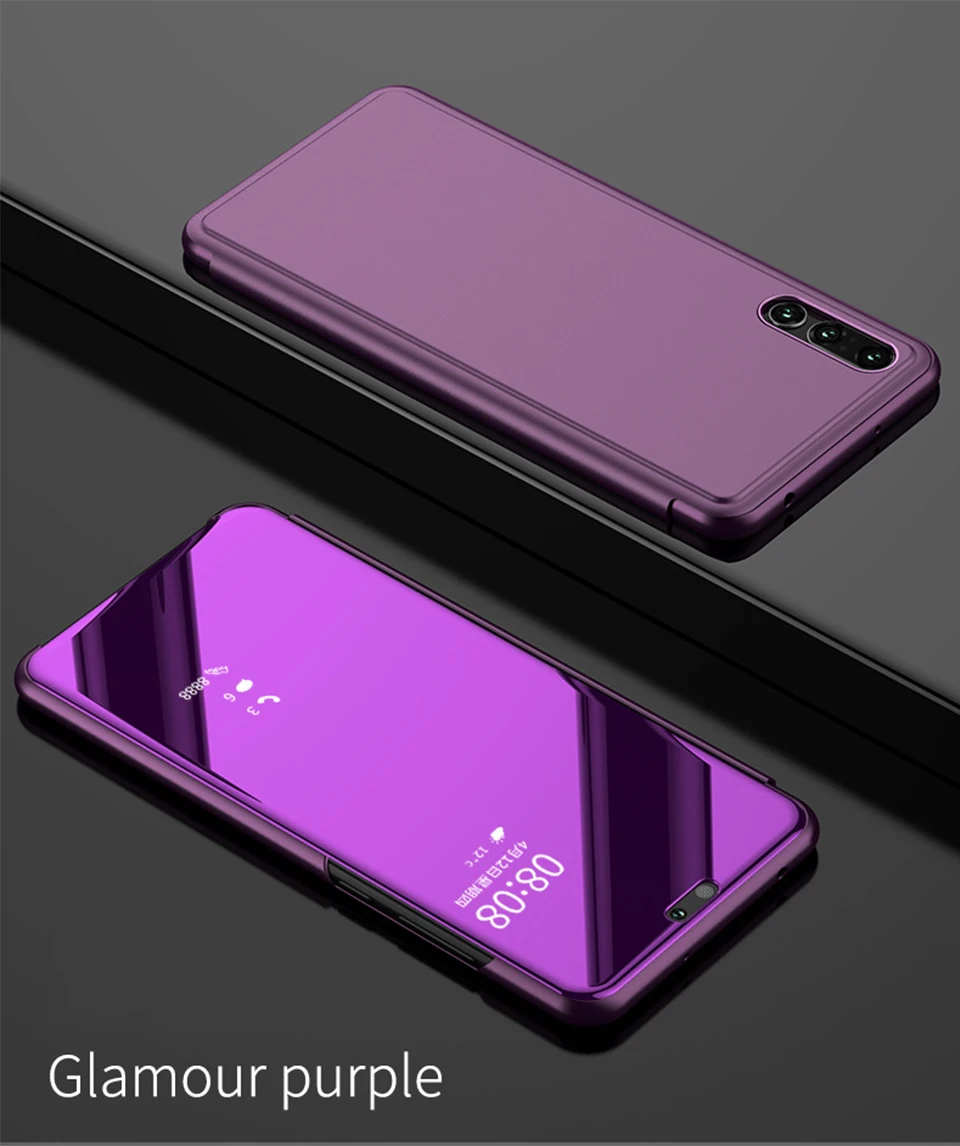 Прозрачный зеркальный чехол для телефона Oneplus 7T модные кожаные чехлы книжки с
