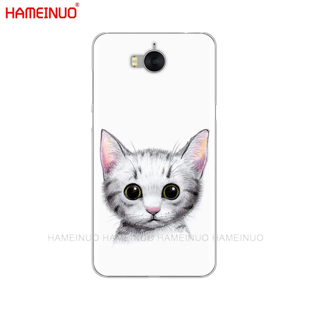 HAMEINUO милый чехол для сотового телефона с кошкой пейзажем животным huawei honor 3C 4X 4C 5C 5X