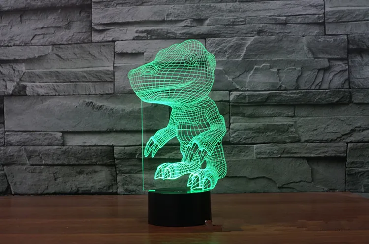 3D лампа ночник семь цветов Животные Многоцветный RGB лампа Рождественский Декор Детские Подарочные игрушки сенсорный пульт дистанционного управления настольная лампа