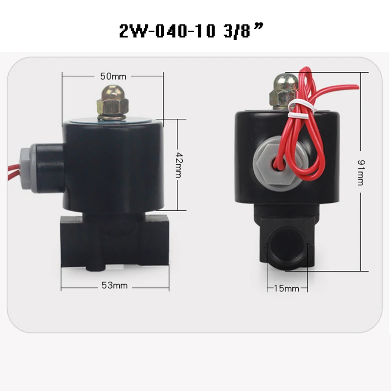DN08/10/15/20/25/32/40/50 AC 220V DC 12V DC 24V Пластик нормально закрытый электромагнитный клапан воды клапан переключающего клапана