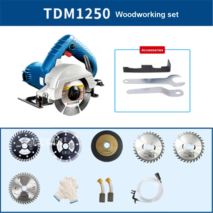 Новая бытовая машина для резки плитки TDM1250 электрическая циркулярная пила мини