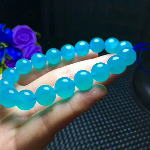 

Free Shipping Natural Crystal Bracelet Amazonite From Mozambique Gemstone 12-11.3mm AAA