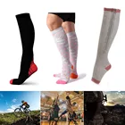 Компрессионные носки на молнии для мужчин и женщин, тонкие высококачественные Компрессионные носки с открытым носком для бега