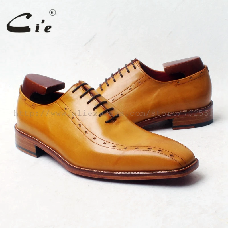Мужские туфли оксфорды на шнуровке с квадратным носком из 100% натуральной