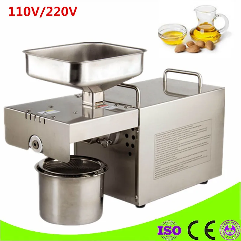 Нержавеющая сталь арахисовая соя Масляный Пресс ure Горячий Холодный пресс машина