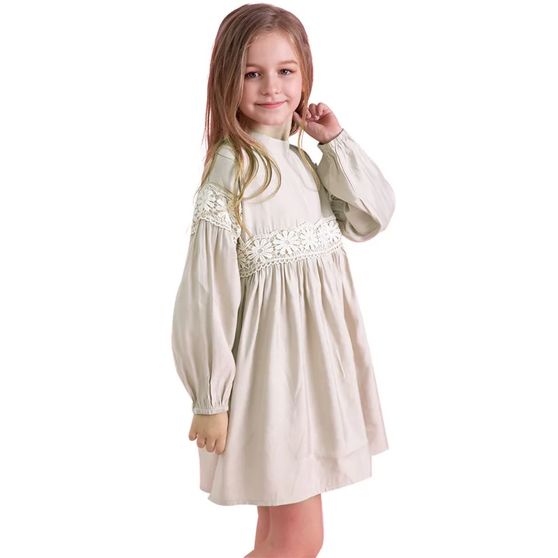 Long Sleeve Girls Cotton Lace Dress 10 12 years Autumn Winter Princess Kids Clothing | Детская одежда и обувь