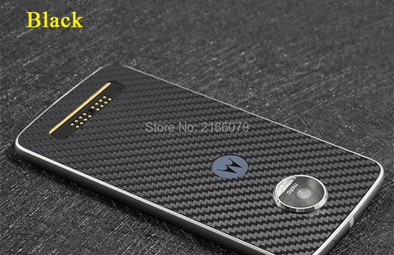 Для Motorola Moto Z/Moto Z Play Droid Новая полная задняя наклейка 3D углеродное волокно