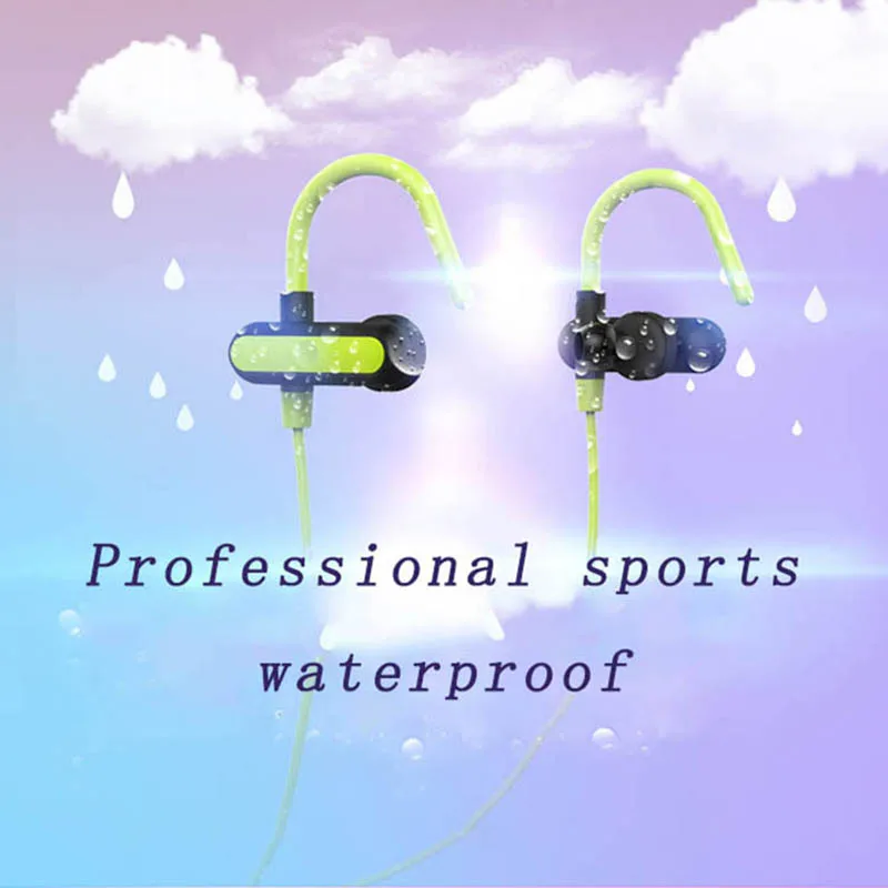 

Smart Bluetooth headphone ear-hook touch key control waterproof super bass stereo noise reduction sport music headset HD voice