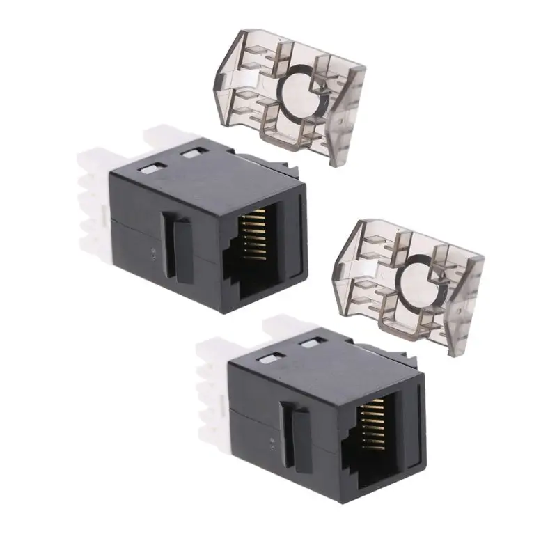 2 шт. UTP CAT6 сетевой модуль RJ45 соединительный кабель адаптер Keystone Jack T3LB