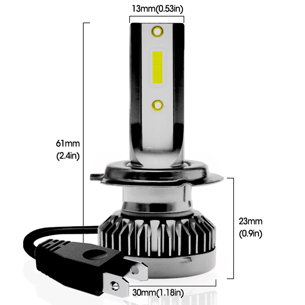 TXVSO8 luces H7 светодиодный мини-автомобиль фары лампы COB чипы H1 H8 H11 9005 HB3 комплект 6000K