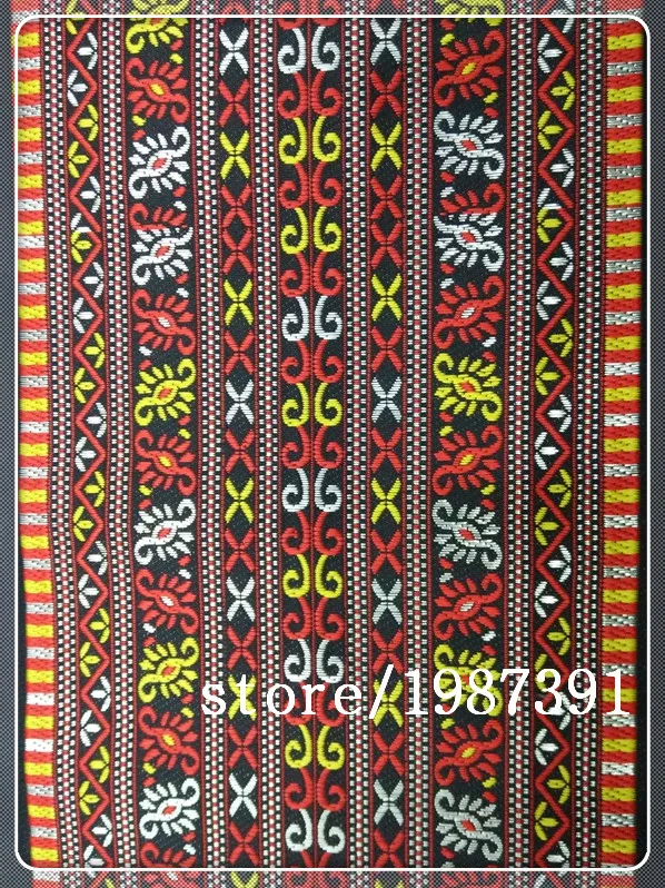 5 ярдов/партия тканая жаккардовая лента 16 4 см красный геометрический узор LS