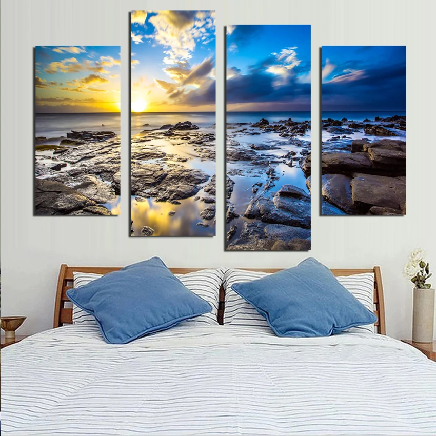 

Printed Blue sea clound Painting Living room decor print poster picture canvas Free shipping Unframed F1830