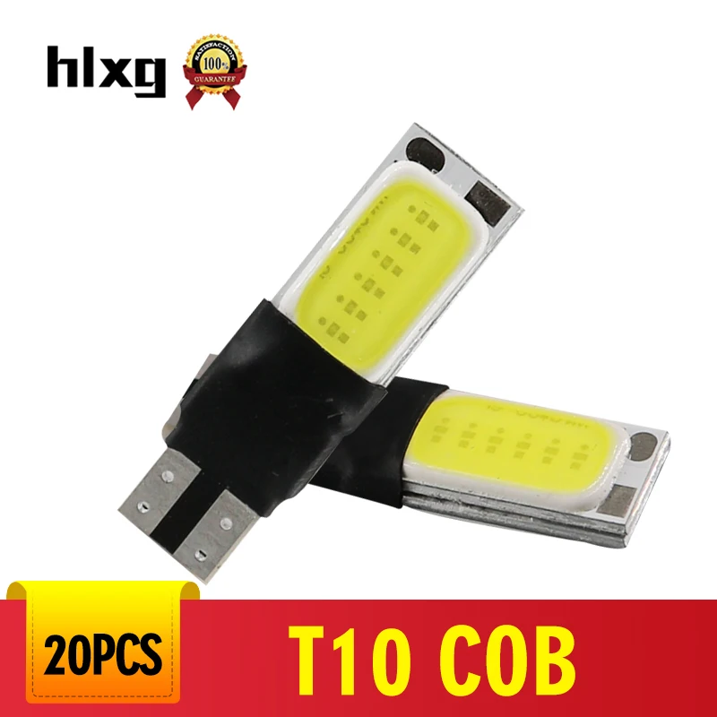 Лампа светодиодная hlxg T10 4 шт. w5w Aotu COB 194 168 12 В 6000 К|Сигнальная лампа| |