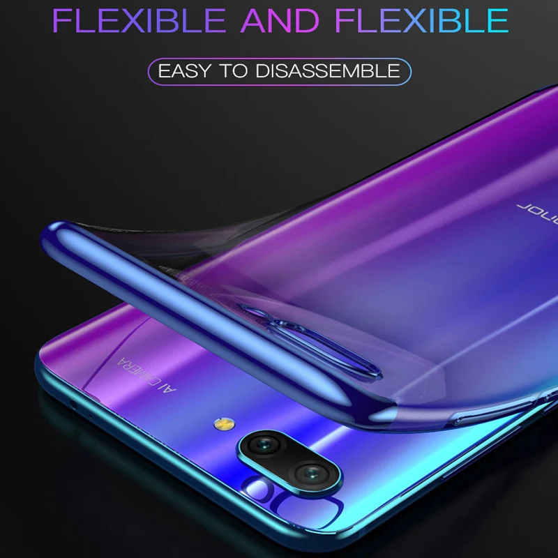 Чехол с металлическим эффектом для Honor 10 светильник 9 Lite Honor 8 Pro 7A 7C 6C Примечание 10 играть мягкий TPU чехол для Honor 8X 7X 8A вид 20 10 Lite