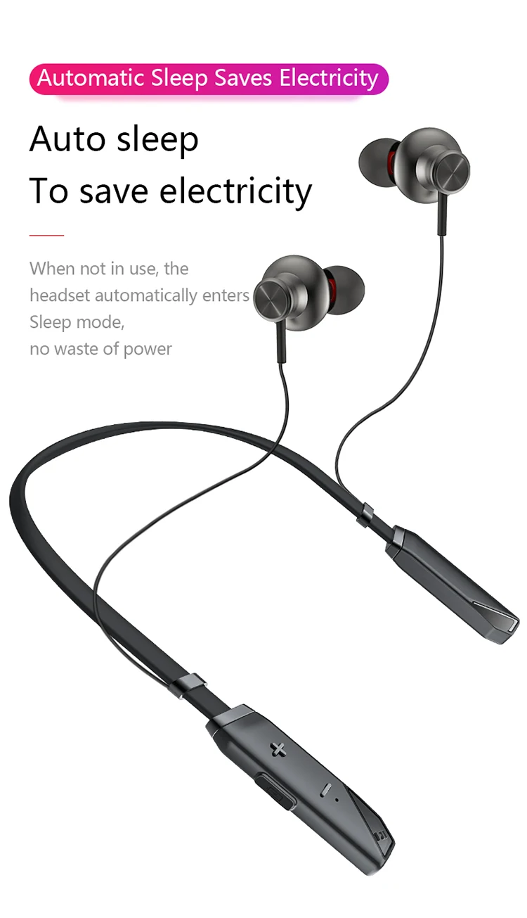 Новые Bluetooth наушники с шейным ремешком беспроводные стерео Спортивные