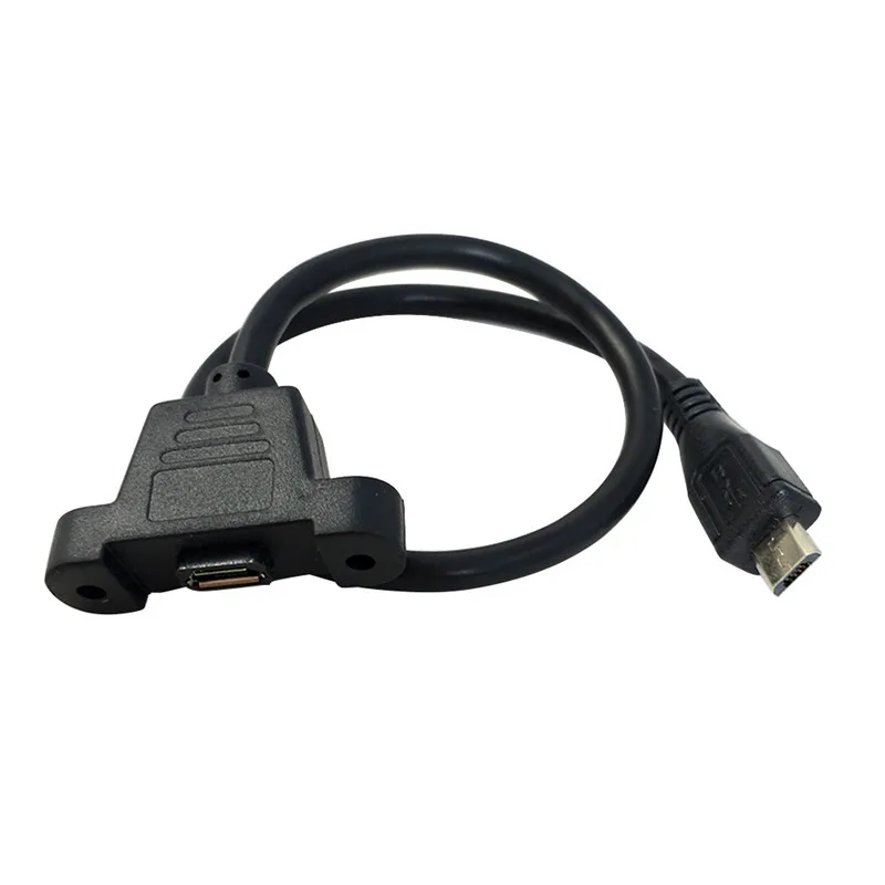 Micro-USB 5pin Micro USB 2 0 Штекерный разъем для Женский удлинитель 30 см 50 с отверстием
