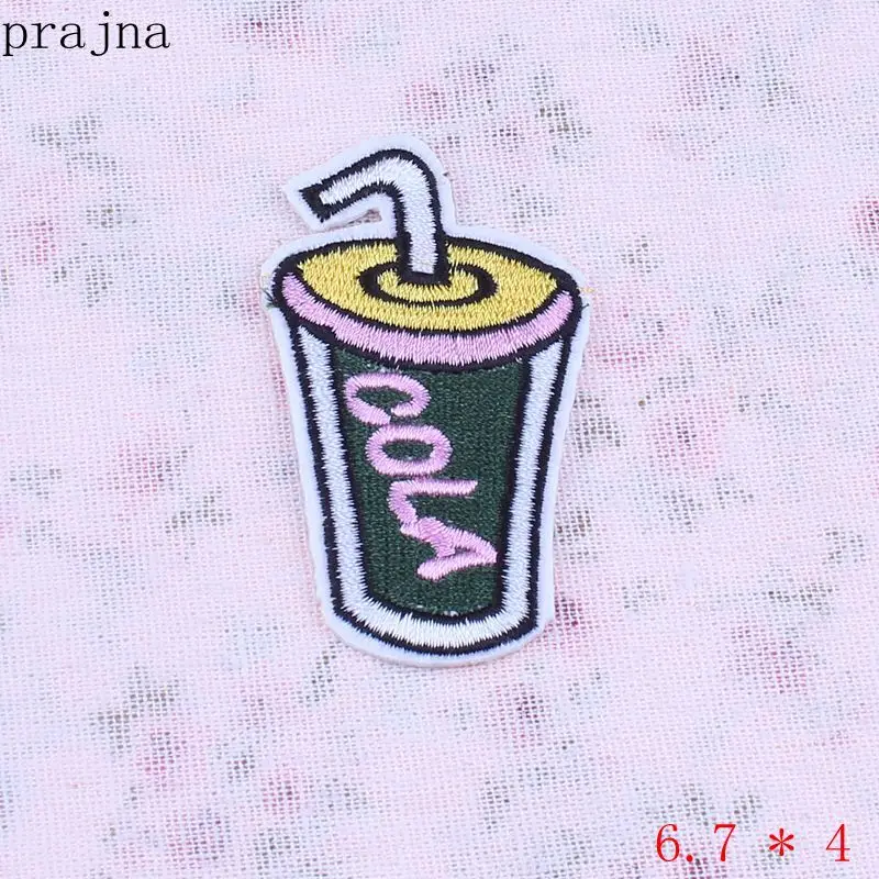 Prajna, с единорогом музыка кошка нашивка-лист железа на аппликация в мультяшном стиле; модные Вышитые милые патчи для одежды наклейки джинсовая куртка - Цвет: Латунь