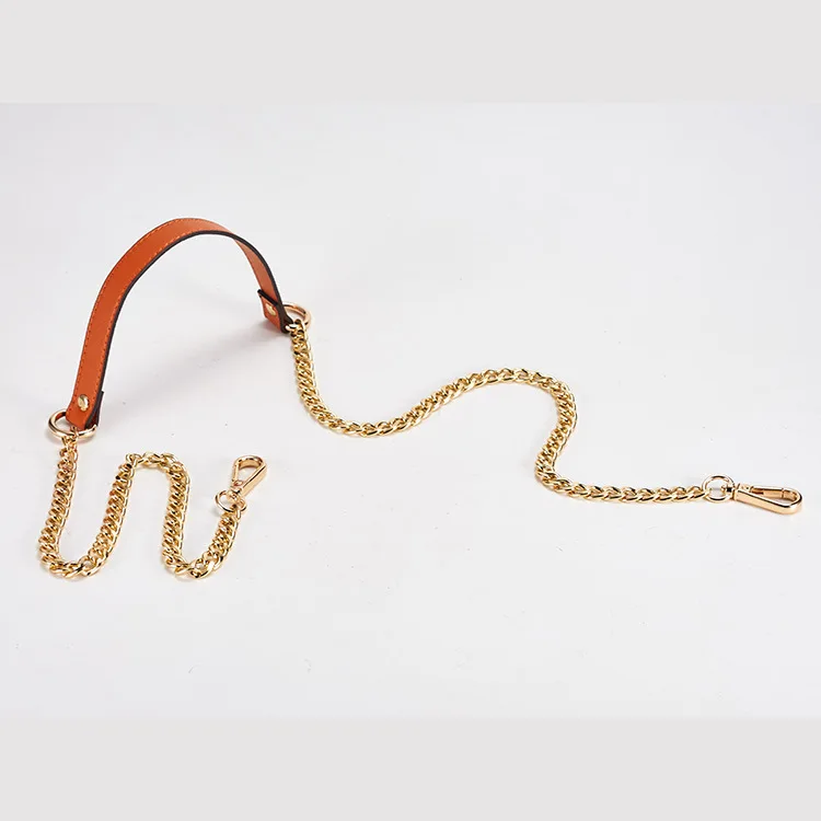 No.3 Orange 110CM Кожаная металлическая сумка с цепочкой в, аксессуары, роскошный декомпрессионный одинарный плечевой ремень 110 см, не регулируемый ремень, аксессуары Obag - Цвет: No.3 Orange 110CM