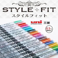 8pcs uni style fit gel multi pen refill 0 5 mm 16 colors 8pcslot blackbluegoldpink writing supplies umr 109 05
