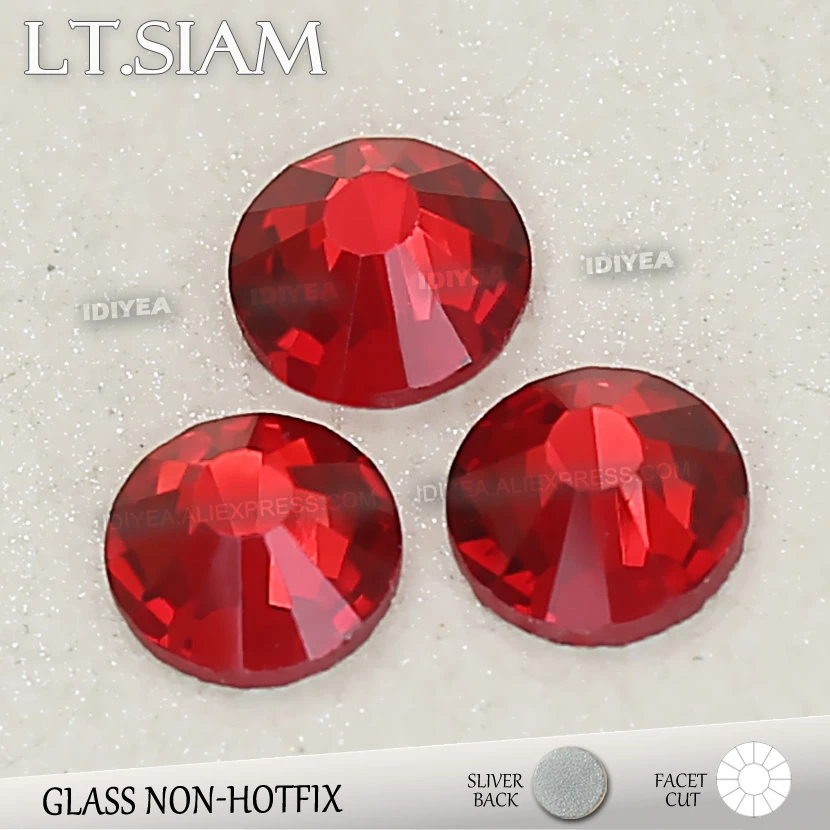 Lt. Siam SS3 SS4 SS5 SS6 SS10 SS20 SS30 для ногтевого дизайна Стразы с плоской задней поверхностью, Кристальный декор, сделай сам, без горячей фиксации, стеклянные СТРАЗА под камень