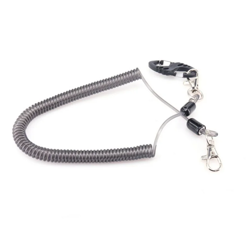 Fishing Security Rope Coiled Safety Wire Steel Inside Attached with Drop Tackle Tool | Спорт и развлечения