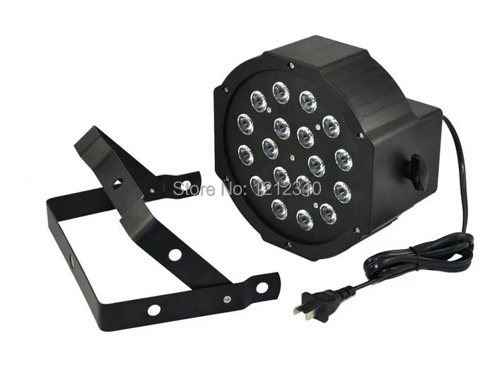 

18*3W DMX 512 Stage Lights Business Lights Led Flat Par High Power Light with Professional for Party KTV Disco DJ EU/US plug
