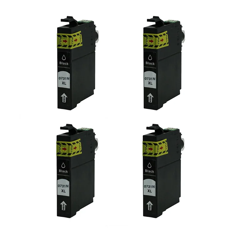 4X 0731N черный полный картридж для Epson CX4900 NX220 CX5500 CX6900F CX7300 C79 CX5900 CX3900 T10 CX8300 CX9300 CX9300F TX400