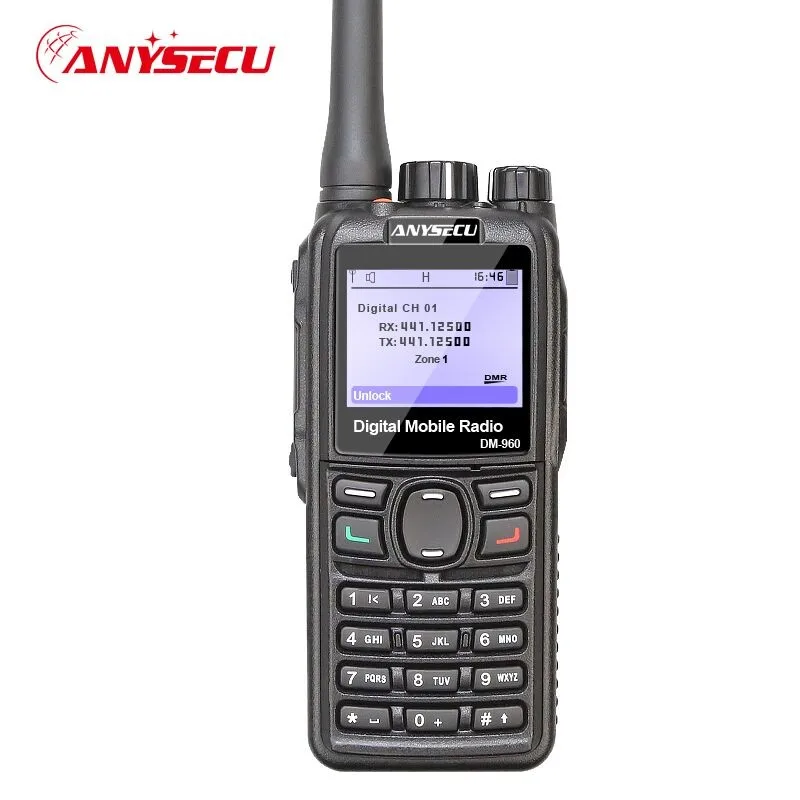 + Кабель! Двойной режим TDMA цифровая/аналоговая DMR радиостанция Anysecu DM 960 UHF 3000 мАч