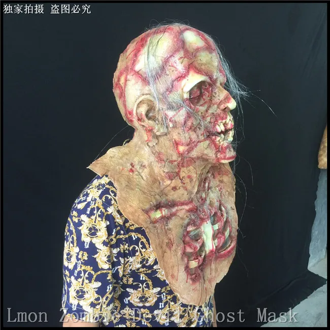 

Free shipping Halloween Party Cosplay Bloody Ghost Mask Scary Devil Full Head Horror Mask Zombie Devil Skull Scary Mask Toys