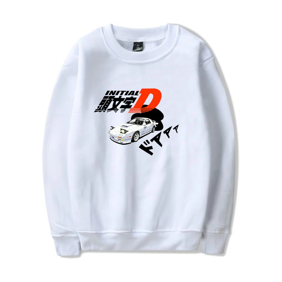LUCKYFIRDAY Lnlitial D свитшот с круглым вырезом популярные повседневные пуловеры Kpop