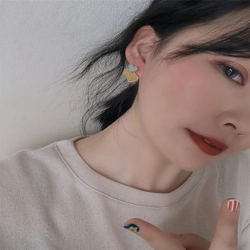 Женские серьги капельки MENGJIQIAO Новые красочные летние с геометрическим узором в