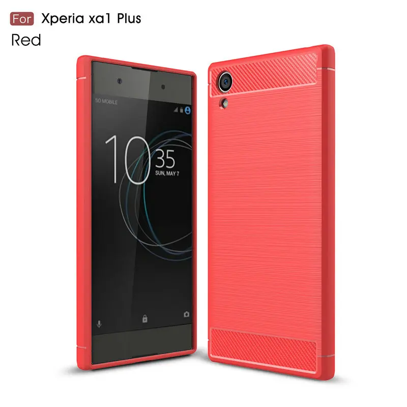 Тонкий защитный чехол для Sony Xperia XA1 Plus G3421 ультра двойной ударопрочный кожаный