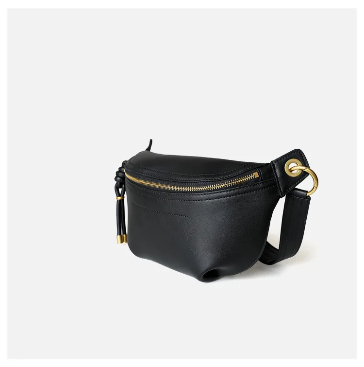 New Women Genuine Leather Waist Bag Fashion Shell Ladies Shoulder Messenger Bags Chic Chest Bags