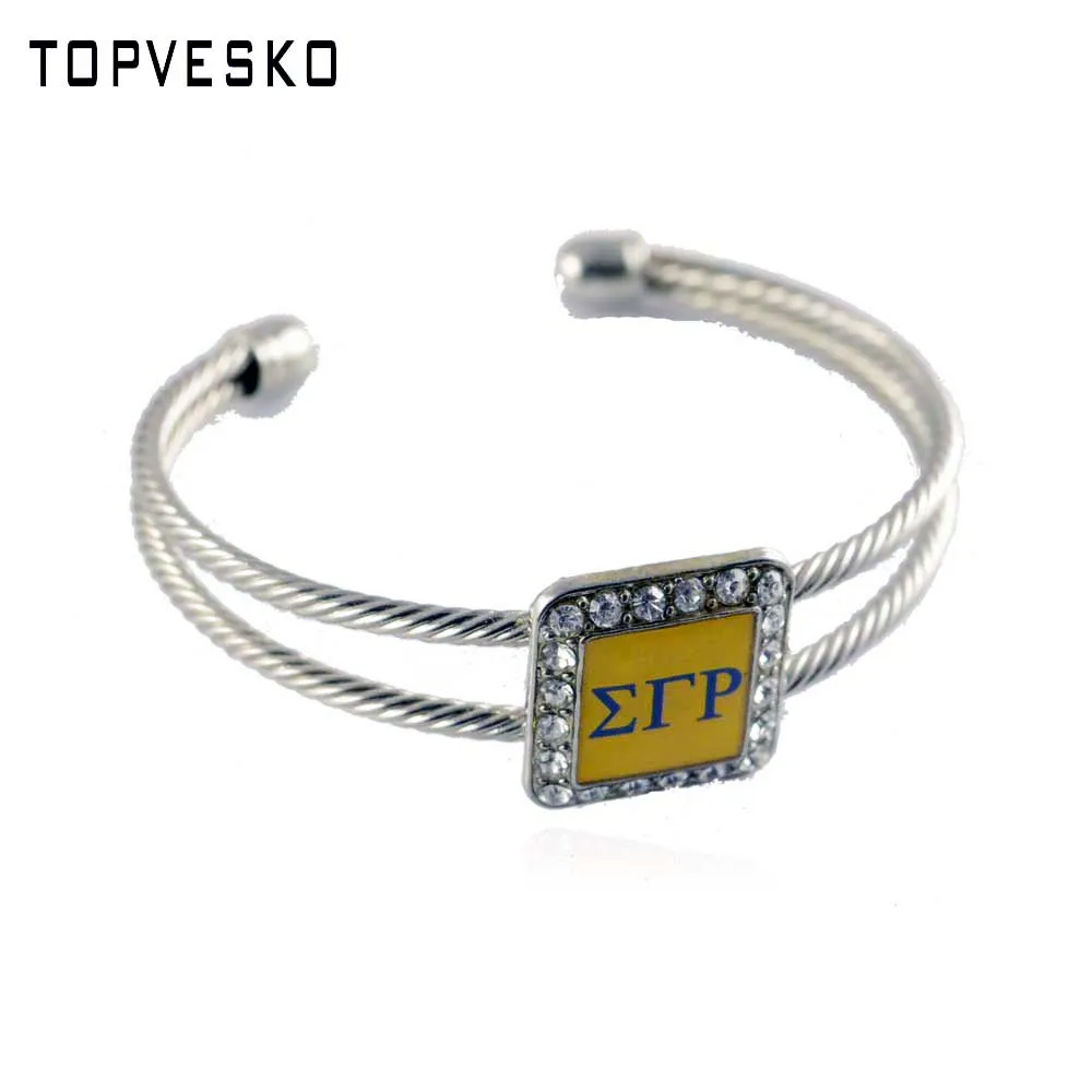 Прямая поставка ювелирное изделие желтый квадратный браслет Sigma Gamma Rho | Украшения