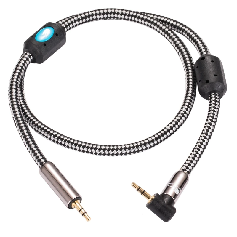 3 5 мм AUX кабель правый угол прямой 1/8 дюймов TRS Mini Jack OFC Denoise аудио для ПК телефон