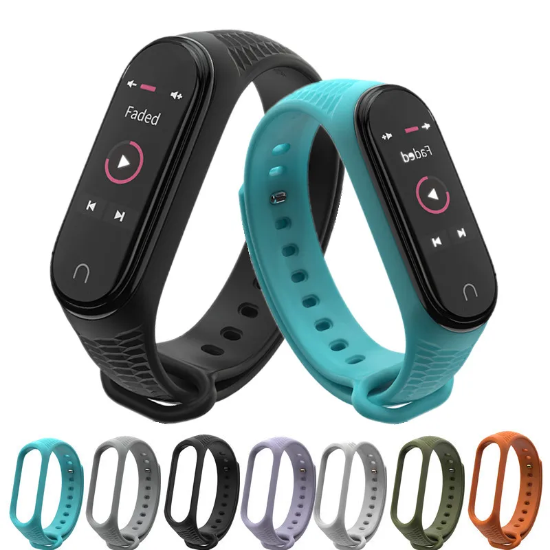 Ремешок силиконовый для Xiaomi Mi Band 4 3 браслет смарт часов mi band аксессуары