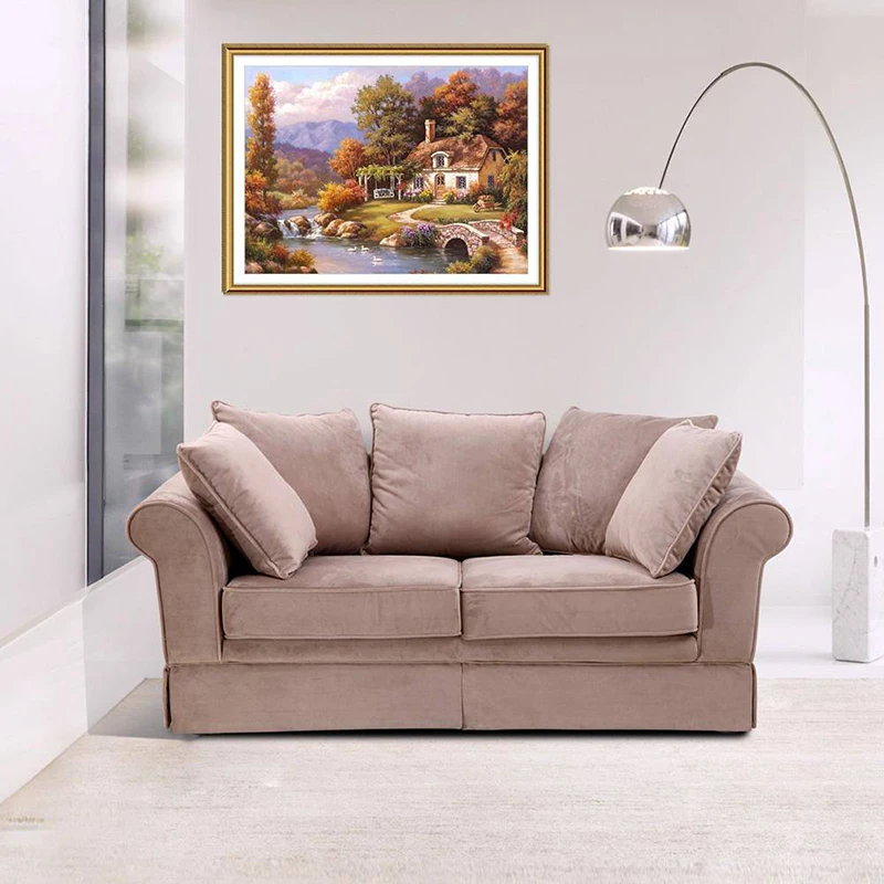 DIY 5D Diamonds Embroidery Diamond Painting Town Scenery Cross Stitch Craft Mosaic Picture Home Decoration | Дом и сад