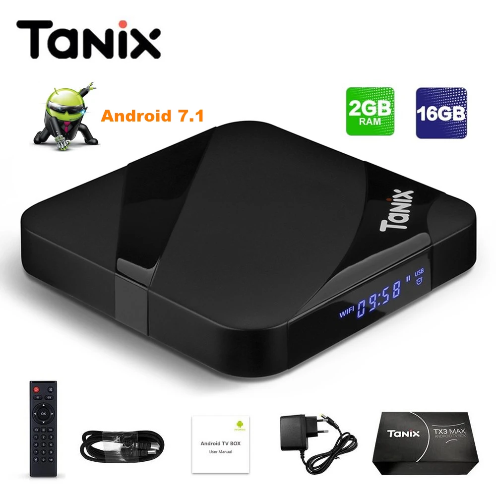 Tanix TX3 Max ТВ коробка Android 7 1 Amlogic S905W с Новый Алиса ux 2 3m ГБ 16 Декодер каналов