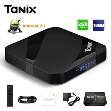 Tanix TX3 Max ТВ коробка Android 7 1 Amlogic S905W с Новый Алиса ux 2 3m ГБ 16 Декодер