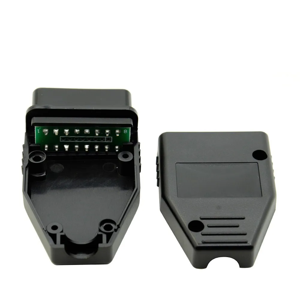 OBD с разъемом папа OBD2 16Pin разъем OBDII для адаптера переменного тока J1962 в наличии