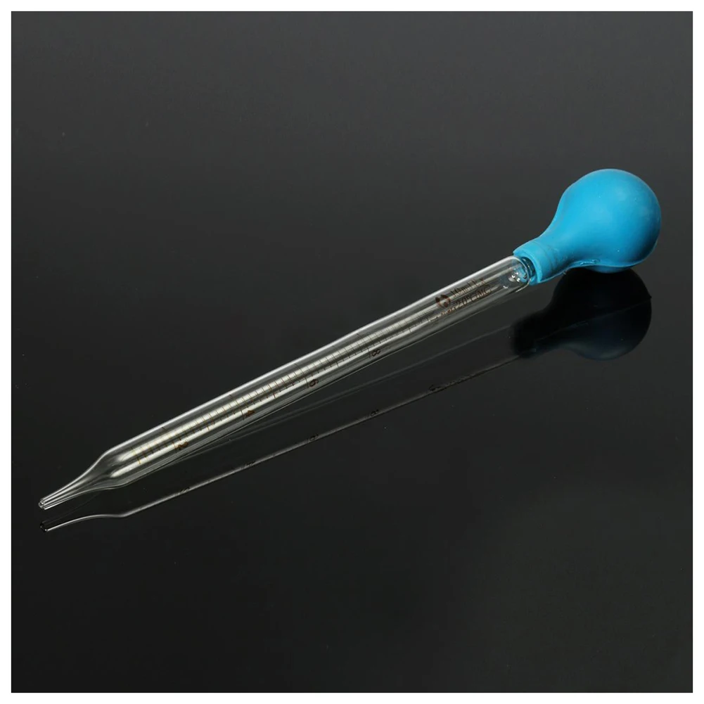 10ml Rubber Head Glass Dropper Pipette Lab Pipet With Scale Line Blue&ampTransparent | Дом и сад