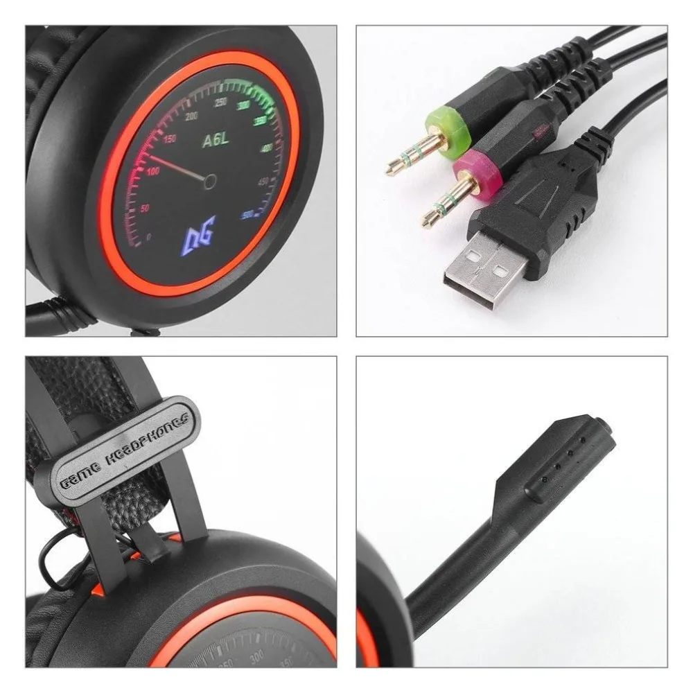 Wired Gaming Headphones USB 7.1 Surround Sound Headset with Mic for Computer |