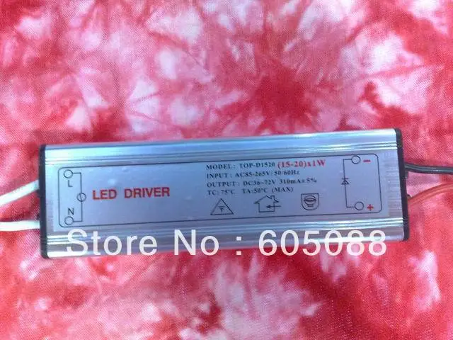 (15 20) * 1 Вт Светодиодный драйвер постоянного тока AC85 265v DC36 72v 310ма источник питания
