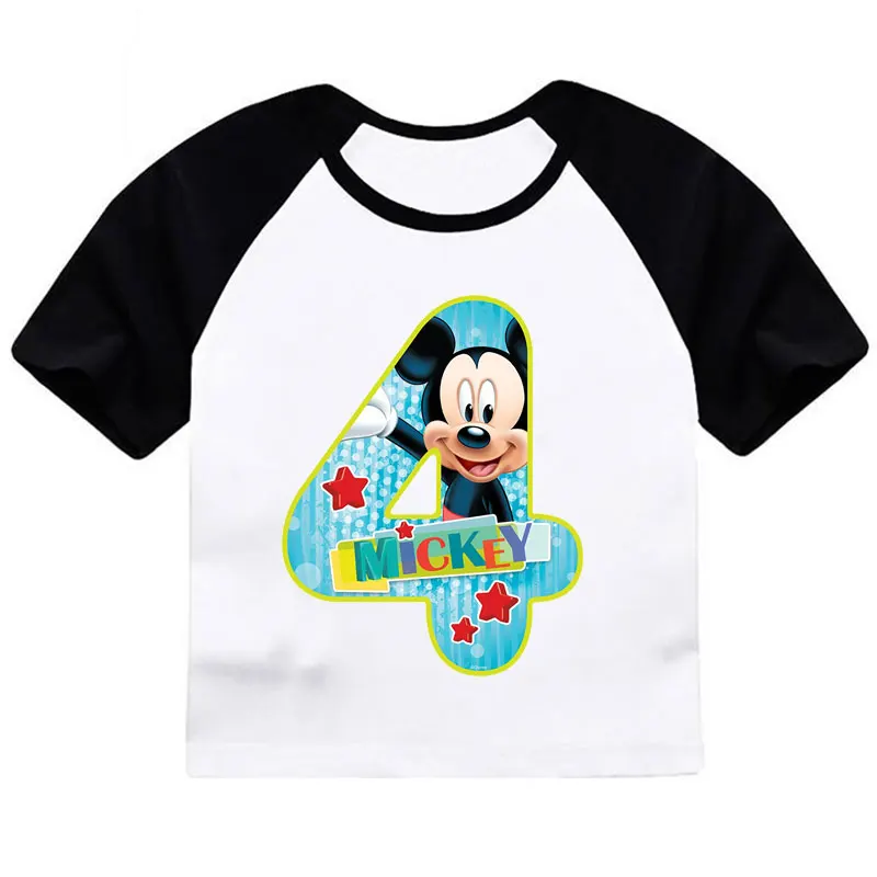 Cjian04 ZSIIBO Birthday T-shirt Boy Girl Letter Cartoon Mouse Print Summer short sleeve O-neck Tees Children clothing Kids tops CX6L102 - Цвет: Cjian04