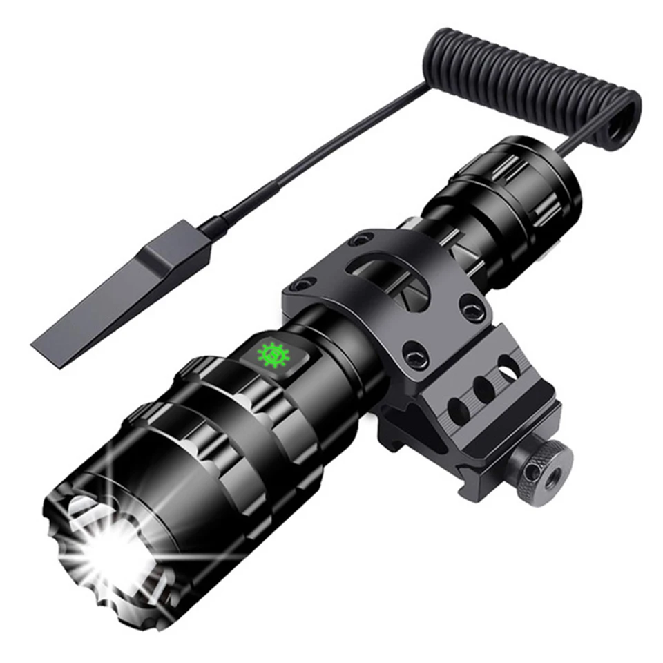 

6500Lums Professional Tactical LED Flashlight torch for Hunting Night Scout Set L2 Fish Light USB Rechargeable Waterproof