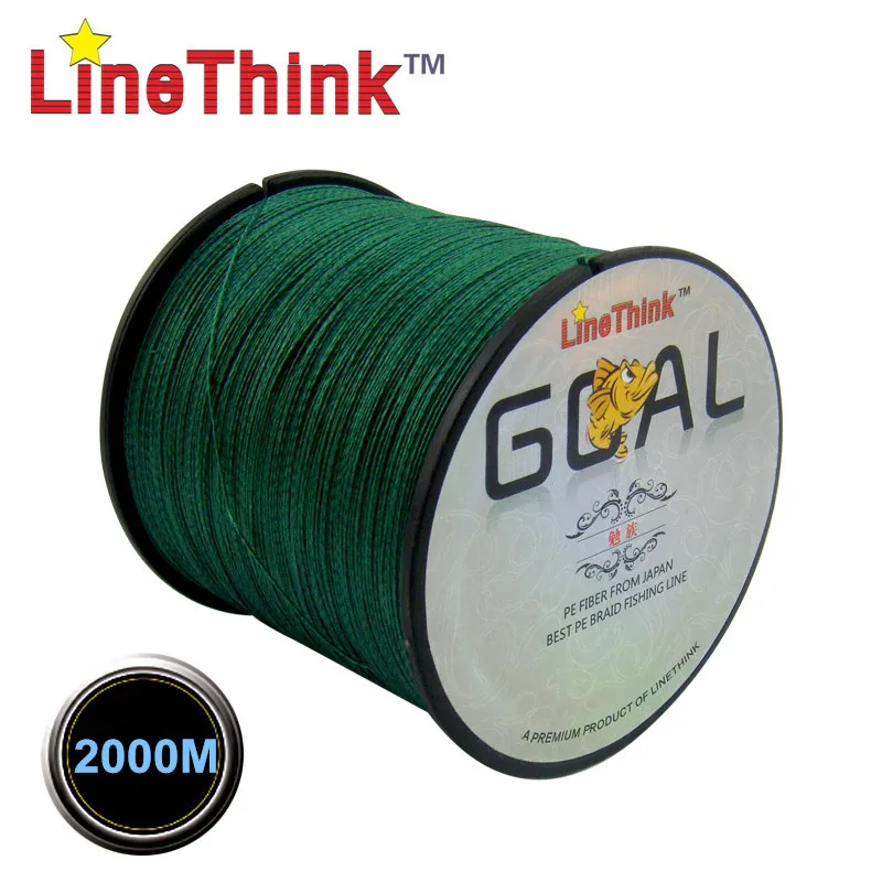 Фото 2000 м LineThink бренд цели самого лучшего качества, многонитеевая, 100% PE 4X плетеная рыболовная леска из ПЭ рыболовная оплетка Бесплатная доставка №2